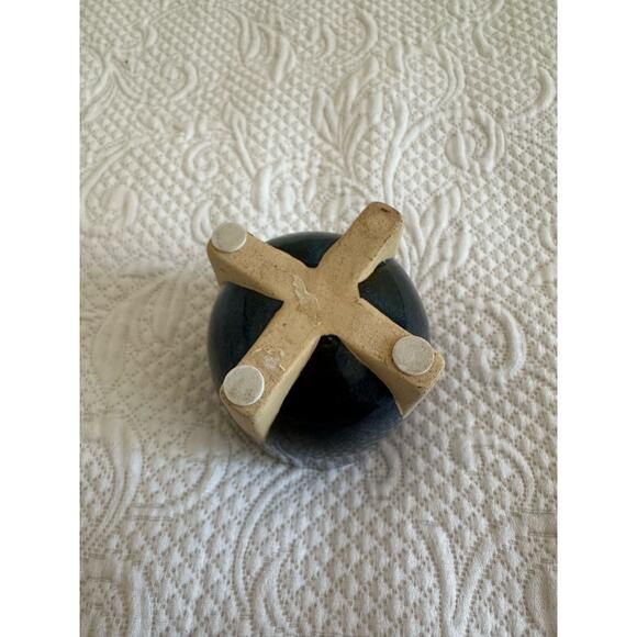 Blue Glazed Ceramic Mini Pot - Picture 4 of 4